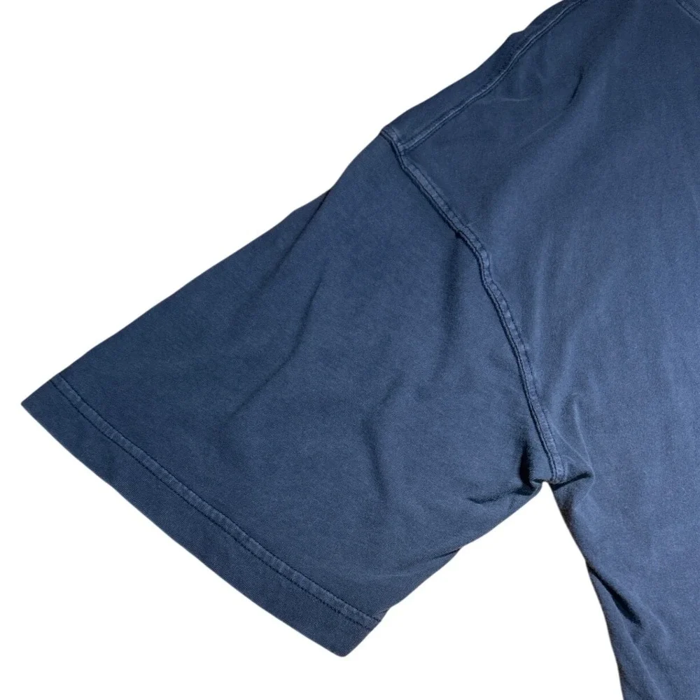 Free People We The Free Oversized Crew Neck Seam Detail T-Shirt Blue Size M